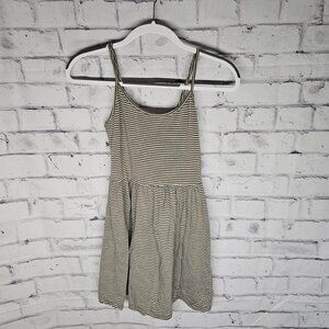 Olive Green Stripe Juniors Dress